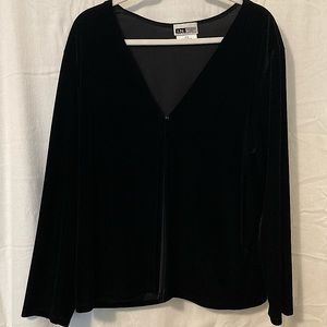 Fancy black velvet cardigan
